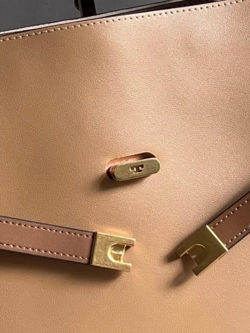 Tory Burch Lee Radziwill Double Bag in Tiramisu